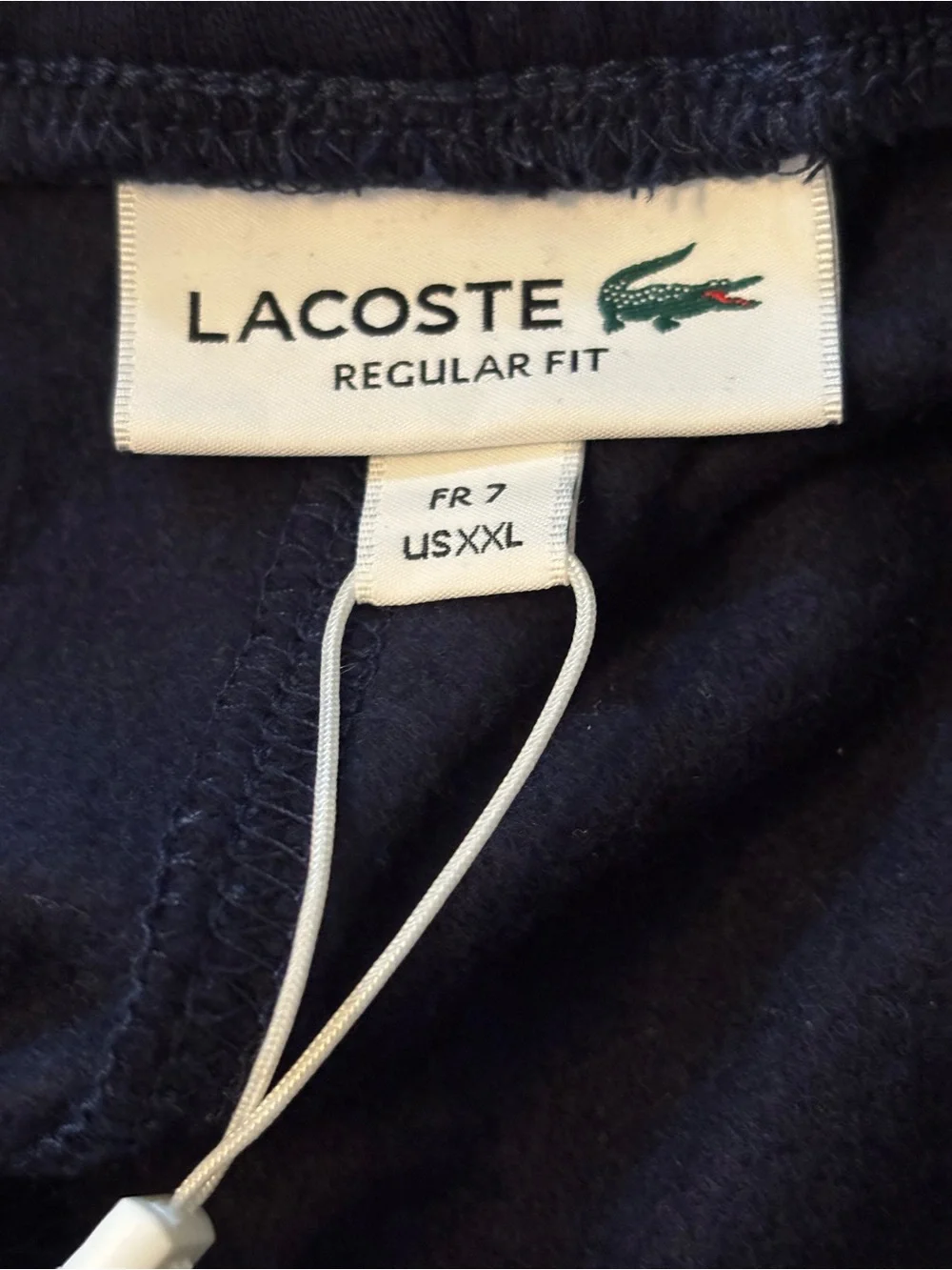 Lacoste Mens Navy Logo-Trim Knit Shorts